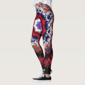 Leggings Motif abstrait coloré (oeil alien) (Gauche)