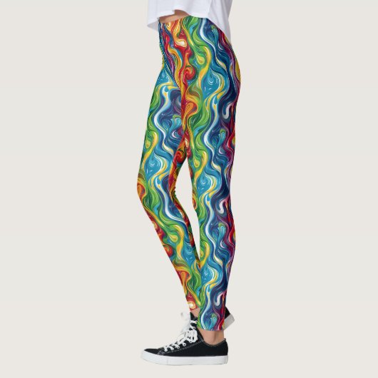 Leggings motif abstrait cool (Gauche)