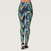 Leggings motif abstrait cool carrelé (Dos)