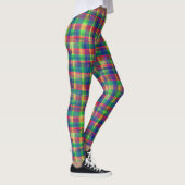Leggings Motif Abstrait couleur aquarelle plaid (Droite)
