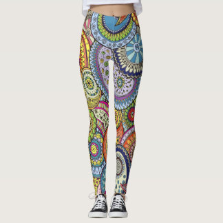 Leggings Motif Abstrait couleur Paisleys