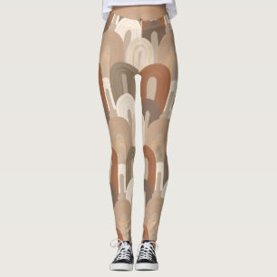 Leggings Motif abstrait d'arche neutre