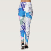 Leggings Motif abstrait de brosse coloré (Dos)