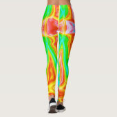 Leggings Motif Abstrait de couleur vive (Dos)
