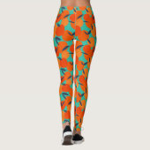 Leggings Motif Abstrait de fruits orange (Dos)