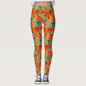 Leggings Motif Abstrait de fruits orange (Devant)