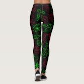Leggings Motif Abstrait de Noël (Dos)
