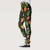 Leggings Motif Abstrait de Noël vert foncé (Gauche)