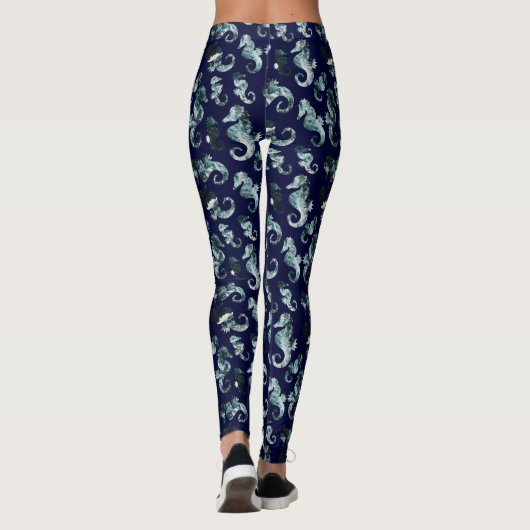 Leggings Motif abstrait d'hippocampes d'aqua (Dos)