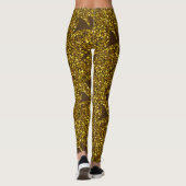 Leggings Motif abstrait doré (Dos)