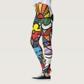 Leggings Motif Abstrait dynamique (Gauche)