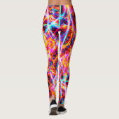 Leggings Motif Abstrait Électrique Vibrant (Dos)