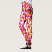 Leggings Motif Abstrait Électrique Vibrant (Gauche)