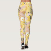 Leggings Motif Abstrait élégant et tendance en jaune et ros (Dos)