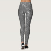 Leggings Motif Abstrait en marbre gris (Dos)