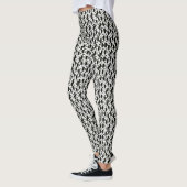Leggings Motif Abstrait en niveaux de gris (Gauche)
