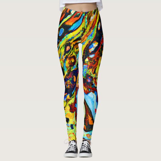 Leggings Motif Abstrait exceptionnel (Devant)
