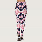 Leggings Motif Abstrait Floral Coloré (Dos)