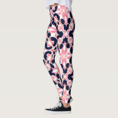 Leggings Motif Abstrait Floral Coloré (Gauche)