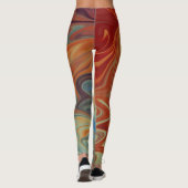 Leggings Motif abstrait fluide (Dos)