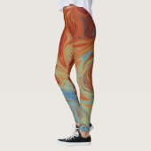 Leggings Motif abstrait fluide (Gauche)