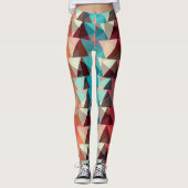 Leggings motif Abstrait | Formes triangles colorées (Devant)