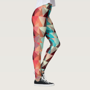Leggings motif Abstrait Formes triangles colorées