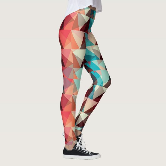 Leggings motif Abstrait | Formes triangles colorées (Droite)