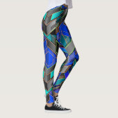 Leggings Motif abstrait géométrique prisme néon (Droite)