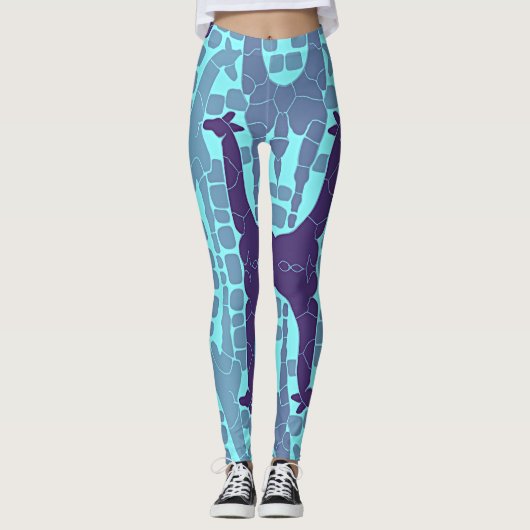 Leggings Motif Abstrait Giraffe (Devant)