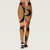 Leggings Motif Abstrait Gras Burnt Umber (Dos)