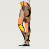 Leggings Motif Abstrait Gras Burnt Umber (Gauche)