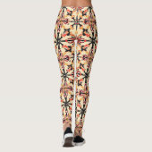 Leggings Motif Abstrait jaune clair (Dos)
