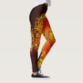 Leggings Motif abstrait jaune d'explosion solaire (Droite)