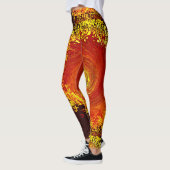 Leggings Motif abstrait jaune d'explosion solaire (Gauche)