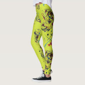 Leggings Motif Abstrait jaune frais (Gauche)