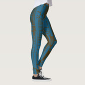 Leggings Motif abstrait moderne bleu et marron (Droite)