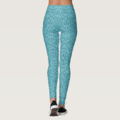 Leggings Motif abstrait moderne turquoise aqua (Dos)
