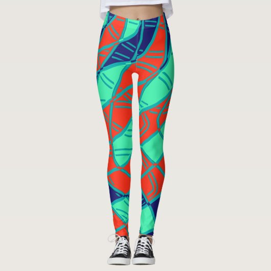 Leggings Motif abstrait multicolore "Ratti_Creative_Arts" (Devant)