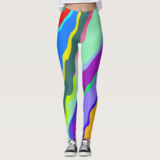 Leggings Motif abstrait multicolore "Ratti_Creative_Arts" (Devant)