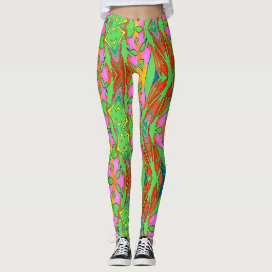 Leggings Motif abstrait multicolore "Ratti_Creative_Arts" (Devant)