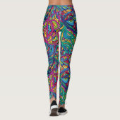Leggings Motif Abstrait Néo-Psychedélique Rétro (Dos)