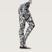 Leggings Motif abstrait noir et blanc (Droite)