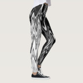 Leggings Motif Abstrait noir et blanc (Droite)