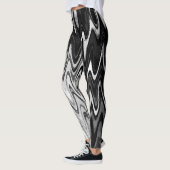 Leggings Motif Abstrait noir et blanc (Gauche)