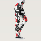 Leggings Motif Abstrait Noir et blanc cristallin (Droite)