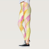 Leggings Motif Abstrait Ondulé Vibrant (Gauche)