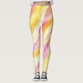 Leggings Motif Abstrait Ondulé Vibrant (Devant)