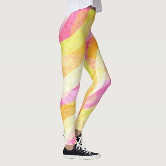 Leggings Motif Abstrait Ondulé Vibrant (Droite)