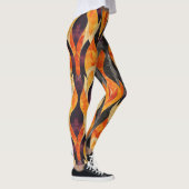 Leggings Motif Abstrait orange chaud (Droite)
